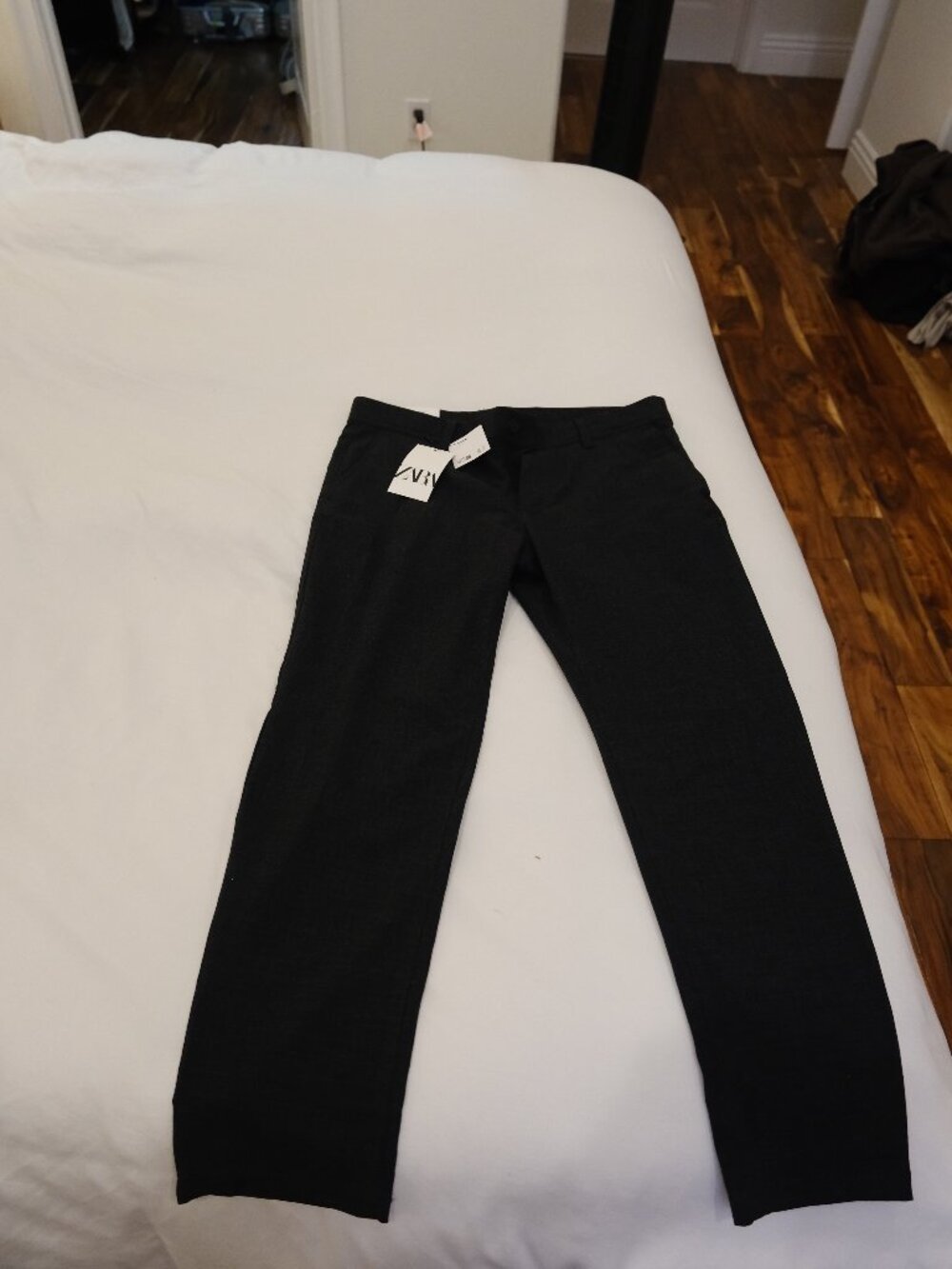 Zara Men's Black Tailored Trousers Size 44 NWT